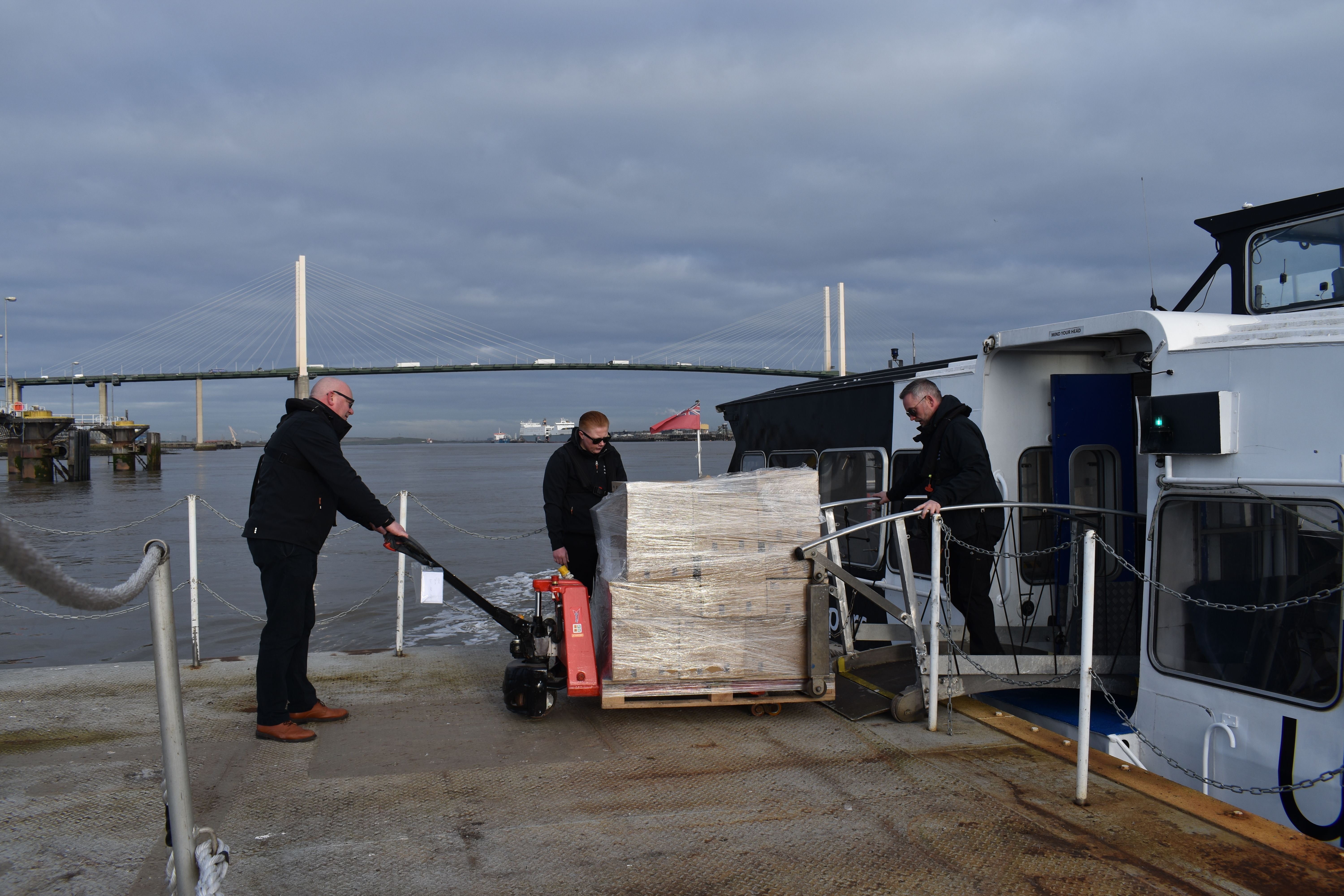 Parcels being loaded into Star Clipper